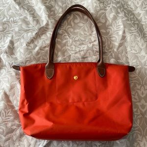 Orange Longchamp small shoulder bag